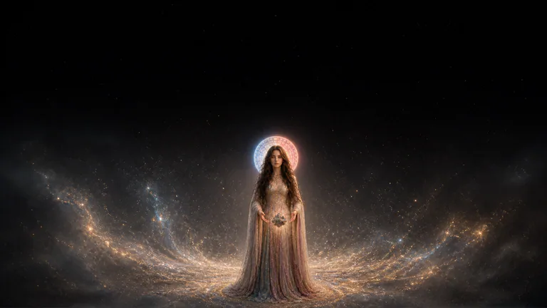 Love Maiden opens both hands around the small uneven remnant as the first fire consumes itself across the cosmos.